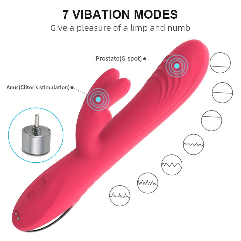 Rabbit Vibrator with Dual Motors for Greater Stimulation